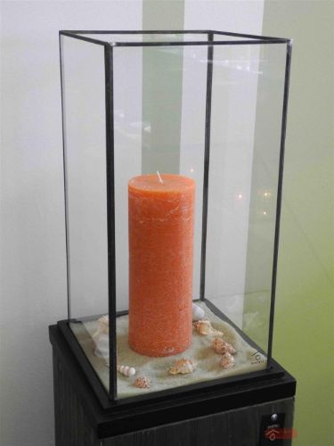 Bild von Vitrine, burn antik 30x 30x H51cm, schwarz