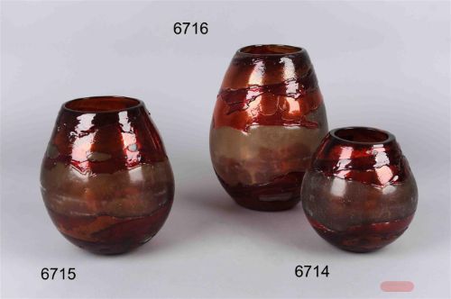 Bild von GlasVase, Rouge vif - Ø23x H31cm, rot