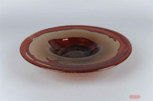 Bild von Glasvase, Schale Rouge vif - Ø42x H7cm, rot