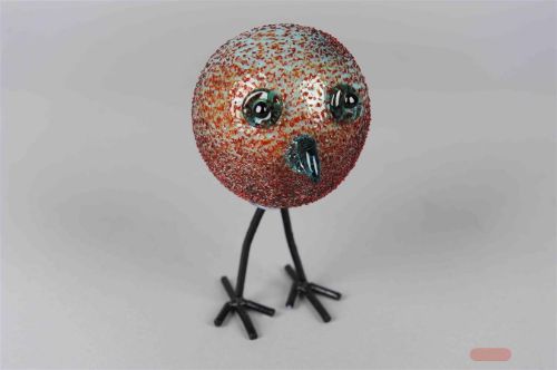 Bild von Glass bird, Roly-poly Ø10.5x H17cm, gamet red