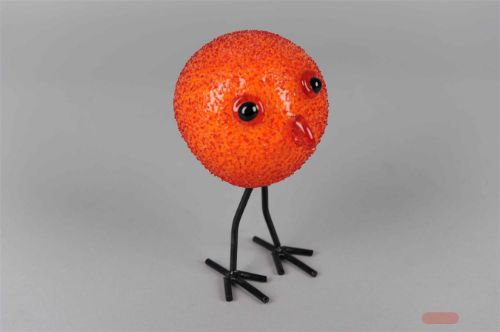 Bild von Glass bird, Roly-poly Ø10.5x H17cm, aranja