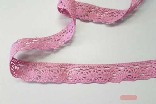 Bild von Band 15m/ 20mm, Häkel-Spitzenborte ass, rosa