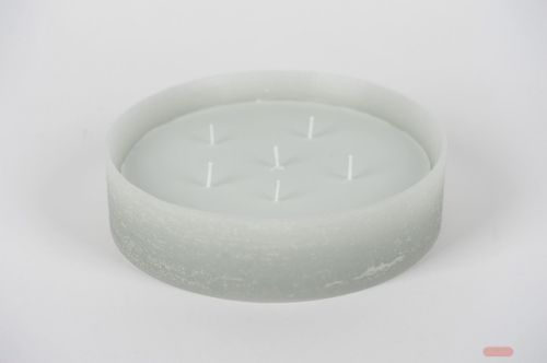 Bild von 6-Docht Kerze im Topf, H6cm x Ø225mm, sea foam