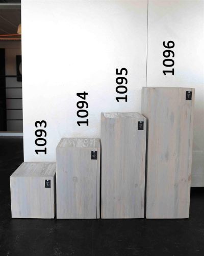 Bild von Säule, Holz B30x 30x H30cm, hellgrau