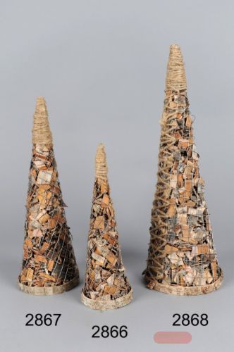 Bild von Kegel, Birkenbarke H29cm, natur