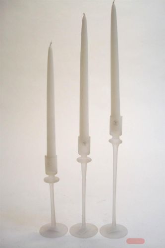 Bild von Kerzenständer, frostet -3er Set H20/25/30cm, weiss