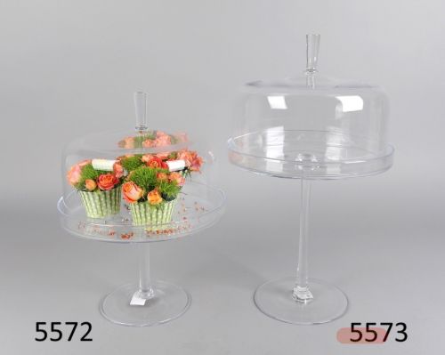 Bild von Glasschale, mit Fuss & Glocke Ø30x H40cm, klar