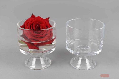 Bild von Glasvotiv, auf Fuß Ø8.8 x H10.5cm, klar