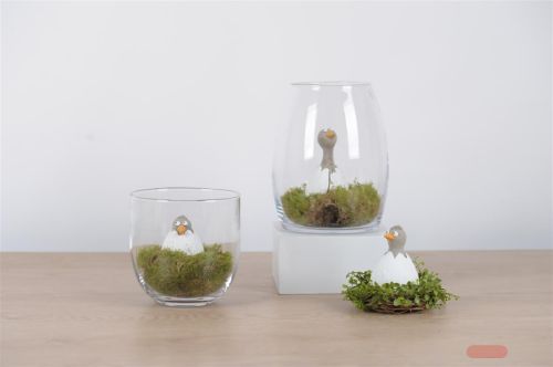 Bild von Glasvase gebogen, Ø21x H26cm, klar