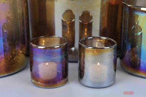 Bild von GlasVotiv, Glanz - Ø8x H8.5cm, coco