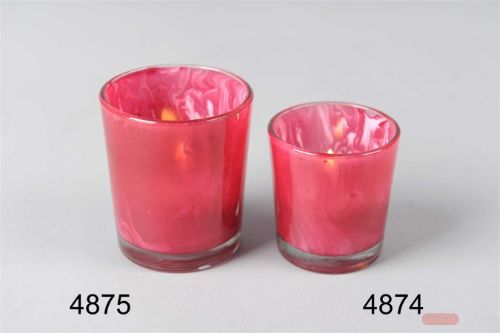 Bild von Windlicht, flame of love Ø5.5x H6cm, bourgund