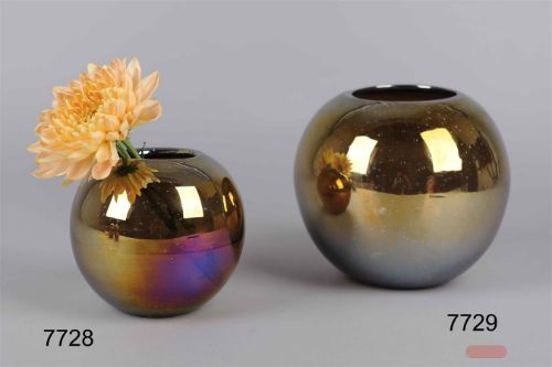 Bild von GlasVase, Kugel Glanz - Ø18.5x H16cm, coco