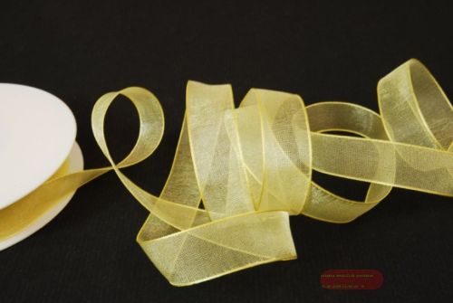 Bild von Band 50m/ 15mm, Organza, hellgelb