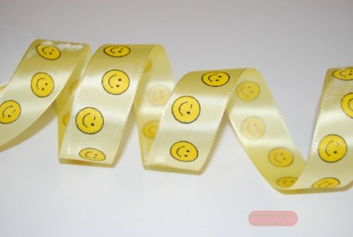 Bild von Band 25m/ 15mm, Smiley, gelb