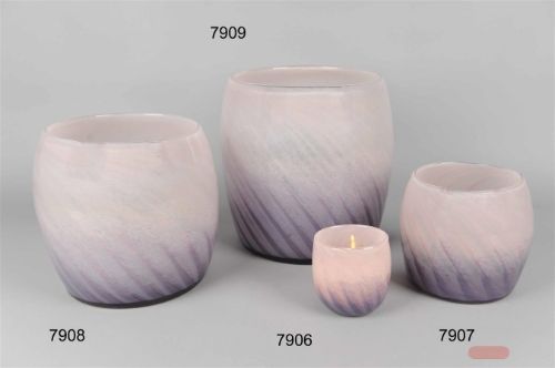 Bild von Glasvase, Espriral Ø18,5x H18cm, rosa