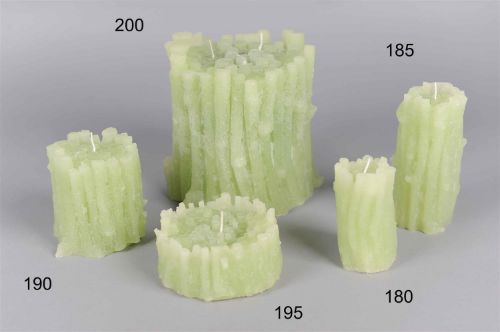 Bild von Baumstamm, Ø 6 x H14cm, anis