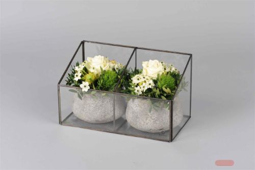 Bild von Vitrine, burn antik L31x 16x H18cm, schwarz