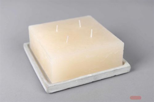 Bild von Untersetzer, Zement L16.6x 16.6x H1.5cm, natur