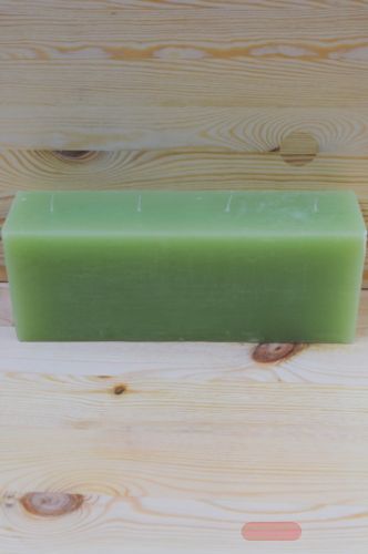 Bild von 4-Docht Kubuskerze, H12 x L32x Ø8cm, anis*