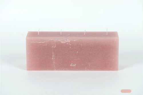 Bild von 4-Docht Kubuskerze, H12 x L32x Ø8cm, altrosé