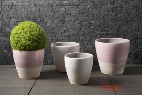 Bild von Blumentopf, Two-tone Keramik Ø19x H18cm, pink