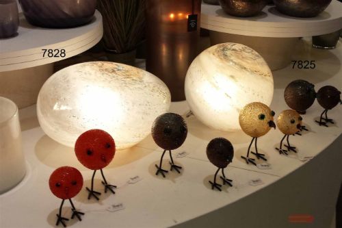 Bild von Luminary, elliptische L40x 30x H24cm, milky bubble