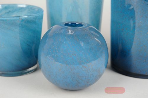Bild von Kugel-Vase, Dapple - Ø14cm, blau