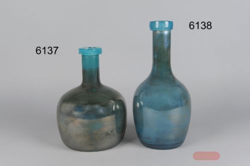 Bild von Glasvase, Stratosphere Ø17,5x H38cm, lagoon