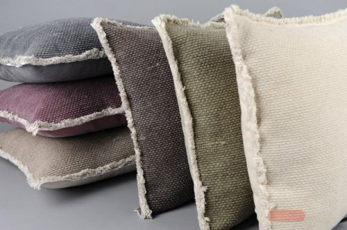 Bild von Kissen, L45 x W45cm aus Baumwolle, dunkelgrau