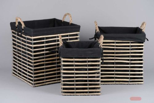 Bild von Korb, Weide rechteckig - Set/4 L38x H40cm, natur