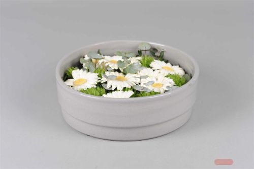 Bild von Blumenschale, Clay Glaze Ø30x. H11cm, grau