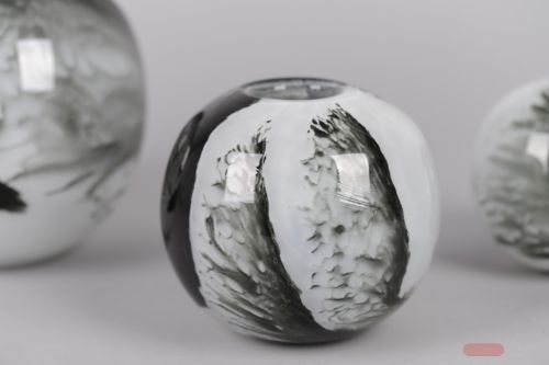 Bild von Glasvase, Kugel Ø15x H13.5cm, black magic