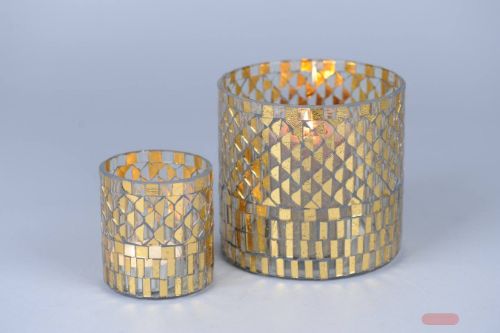 Bild von Windlicht, Belle verre Ø15x H15cm, doré*