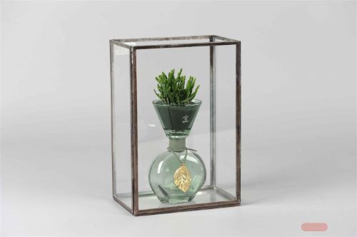 Bild von Vitrine, burn antik L20.5x 13x H30cm, schwarz