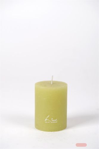 Bild von Rustic Zylinderkerze,   8cm x Ø60mm, grün*