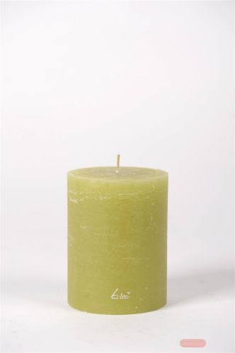 Bild von Rustic Zylinderkerze, 13cm x Ø100mm, grün