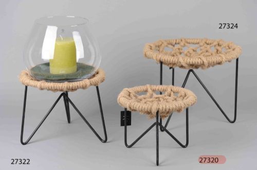 Bild von Seil Tisch, Qjute Ø31x H25cm, natur