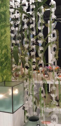 Bild von Glas, Kettenglied - H14cm, klar