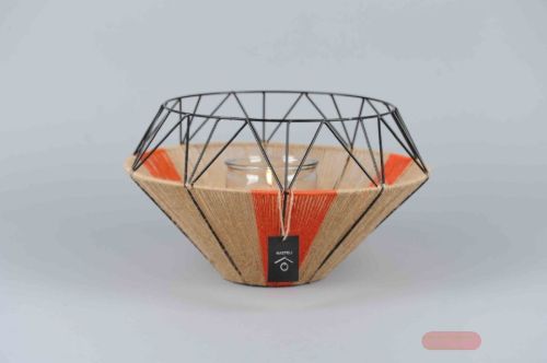 Bild von Laterne, Jute Ø30x H23cm, natur