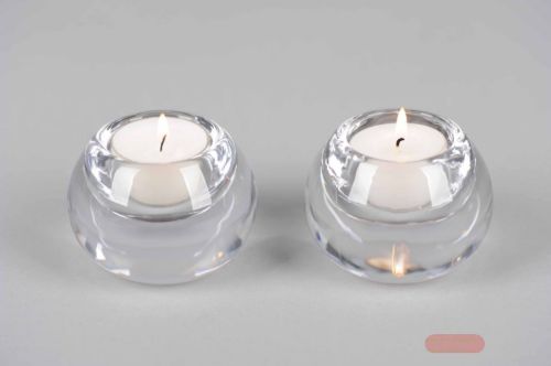 Bild von Teelichthalter, Ø7.7x H5.5cm, glas