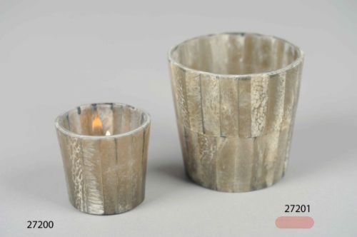 Bild von Votiv, Mosaico conica Ø9.5x H9.5cm, d'grau