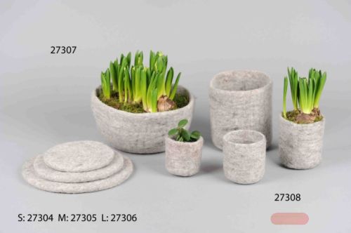 Bild von Untersetzer, rund Filz Ø15cm, naturel