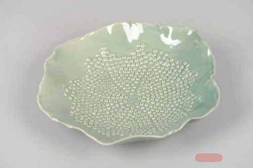 Bild von BlumenSchale, rund Curl up Ø26x H5cm, grün