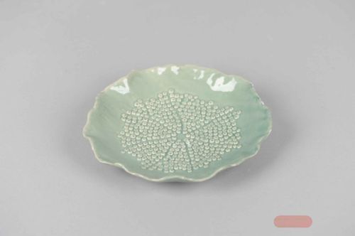 Bild von BlumenSchale, rund Curl up Ø17.5x H3cm, grün