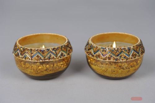 Bild von Schale, Perles de Noël Ø9x H8cm, bronze