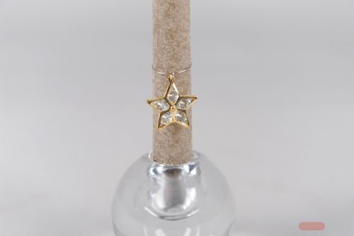 Bild von Anhänger, Stern - Set/2 Kerzendeco, gold