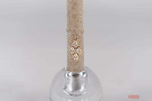 Bild von Anhänger, Oval - Set/2 Kerzendeco, gold