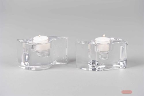 Bild von Kerzenständer, L12.9x 6x H6.8cm, klarglas