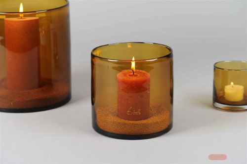 Bild von Windlicht, Tinted Ø15x H15cm, amber