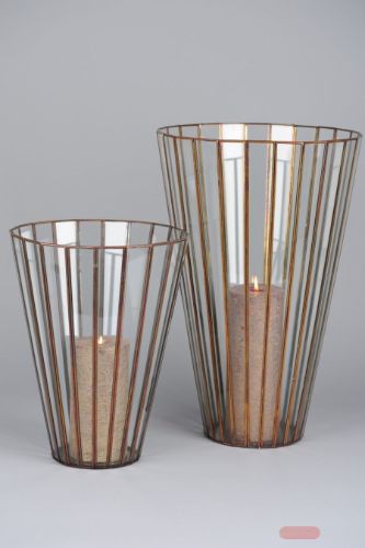 Bild von Laterne, Firepit Ø30x H40cm, kupfer*